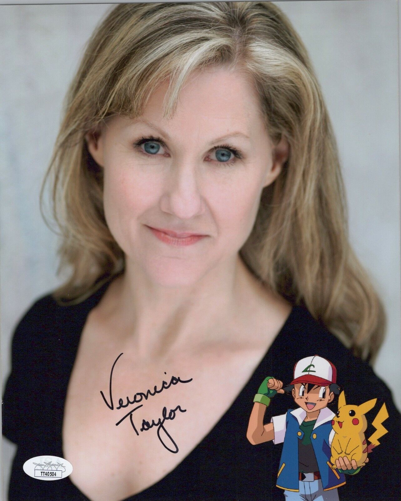 VERONICA TAYLOR Signed 8x10 POKEMON ASH Photo Poster painting Authentic Autograph JSA COA Cert