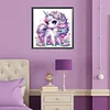 Diamond Painting -DIY Full Square Drill Black White Unicorn(35x35cm)