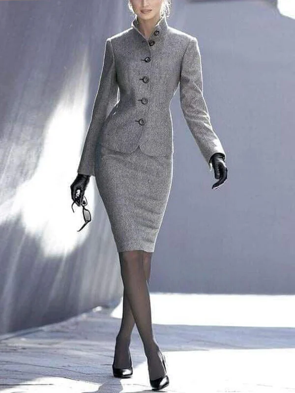 Solid color Slimming Temperament Women's Suit