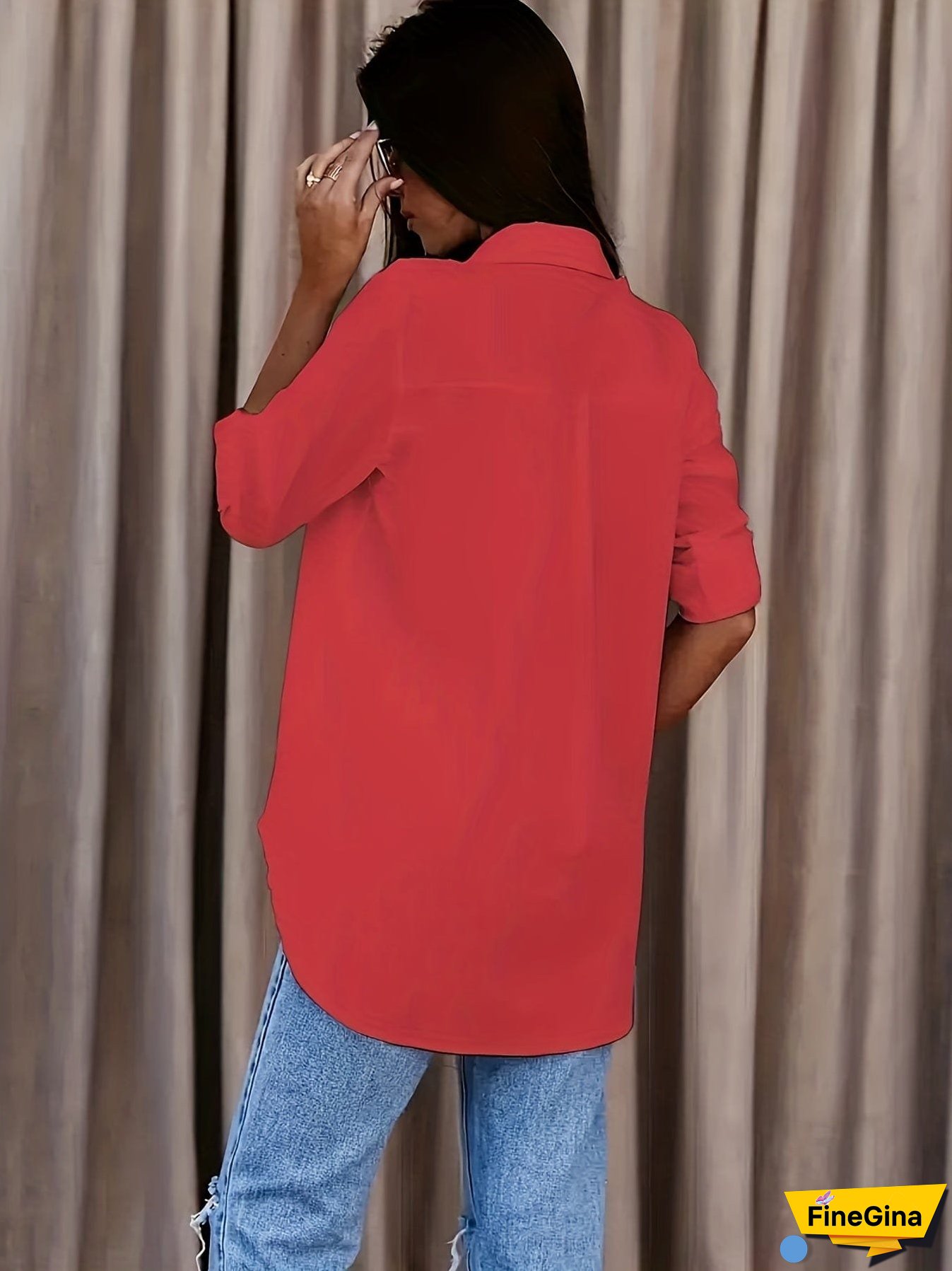 Plus Size Button-Down Jumpsuit