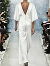 Silk Wet Look Batwing Sleeves Jumpsuits