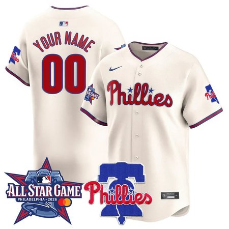 Youth Philadelphia Phillies Cream 2026 MLB All-Star Custom Jersey