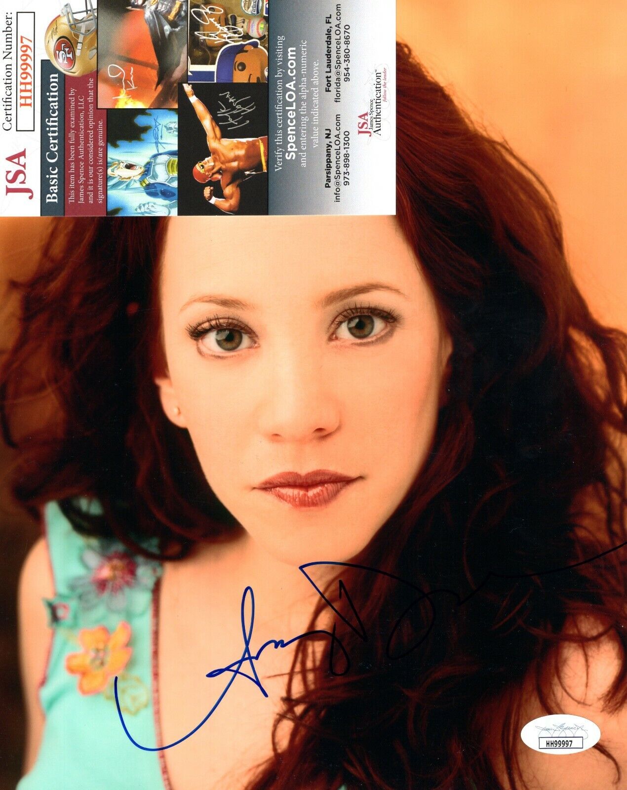 Amy Davidson Actress Hand Signed Autograph 8x10 Photo Poster painting with JSA COA