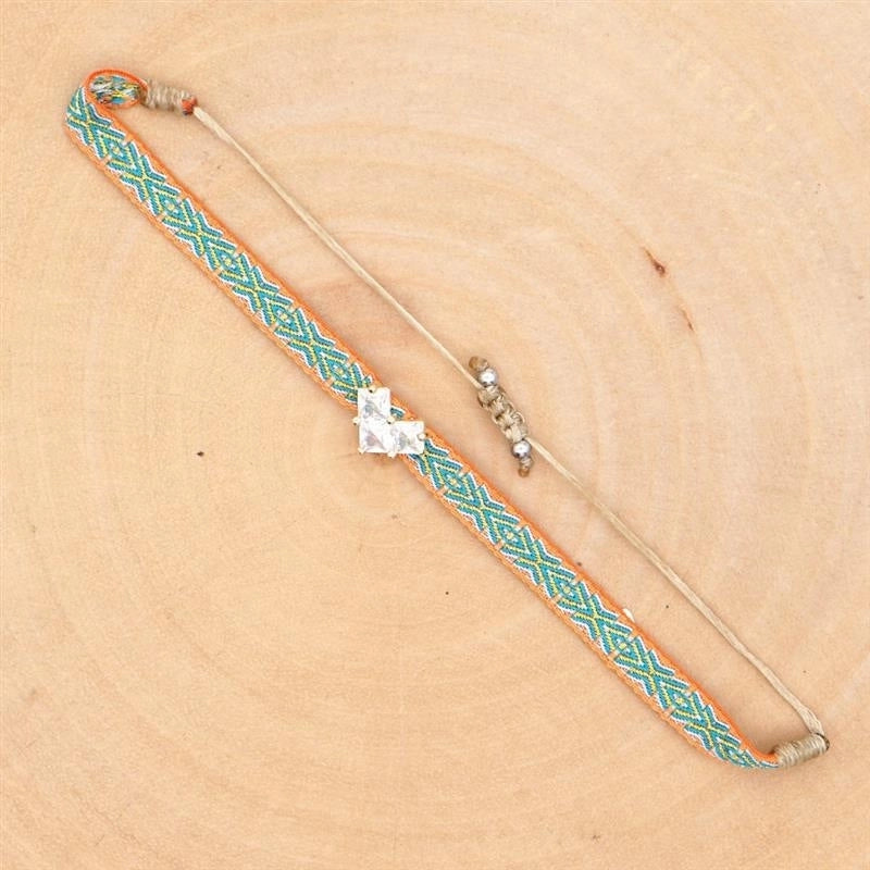 1 Piece Fashion Letter Devil’s Eye Copper Knitting Inlay Zircon Bracelets