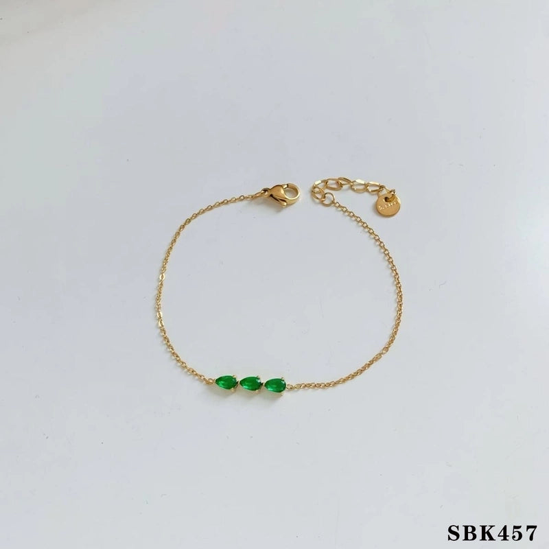 Casual Geometric 304 Stainless Steel 16K Gold Plated White Gold Plated Gold Plated Zircon Bracelets In Bulk