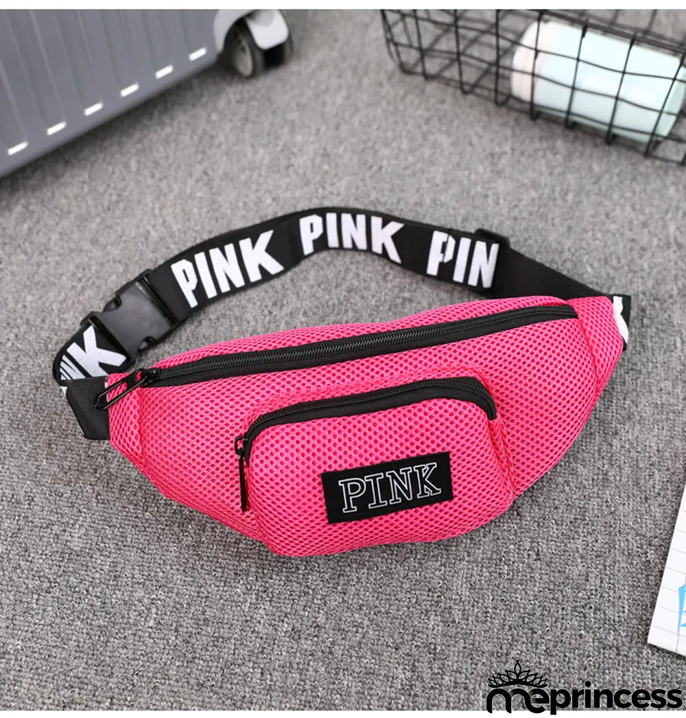 PINK Letter Sports Waist Bags