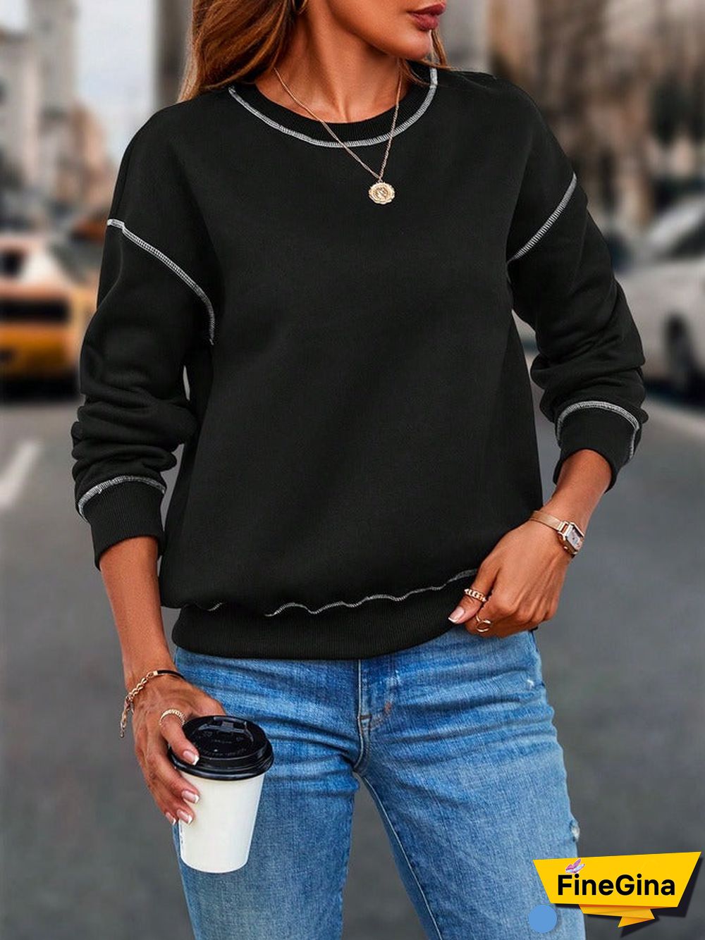 Cool Black Long Sleeve Top