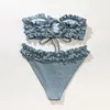 Gioiacombo&trade; Costume da bagno con spacco in pizzo fungo