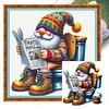 Gnome Reading A Newspaper-11CT Stamped Cross Stitch 45*45cm/17.72*17.72in tapestrymarket