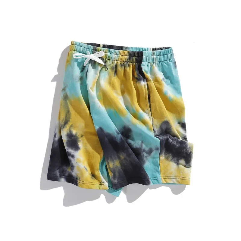 Men's Summer Tie-Dye Casual Loose Short Trousers Beech Pants