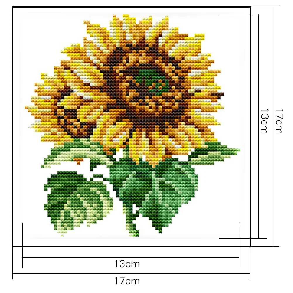 14ct Stamped Cross Stitch - Sunflower(17*17cm)