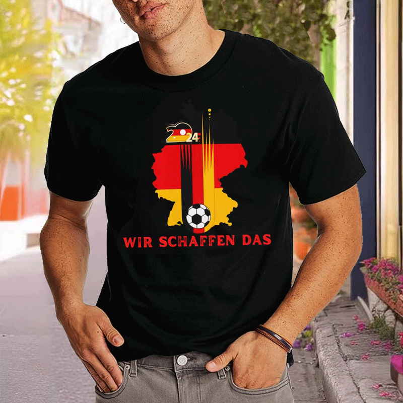 Men's Germany 2024 Football Race Casual T-Shirt