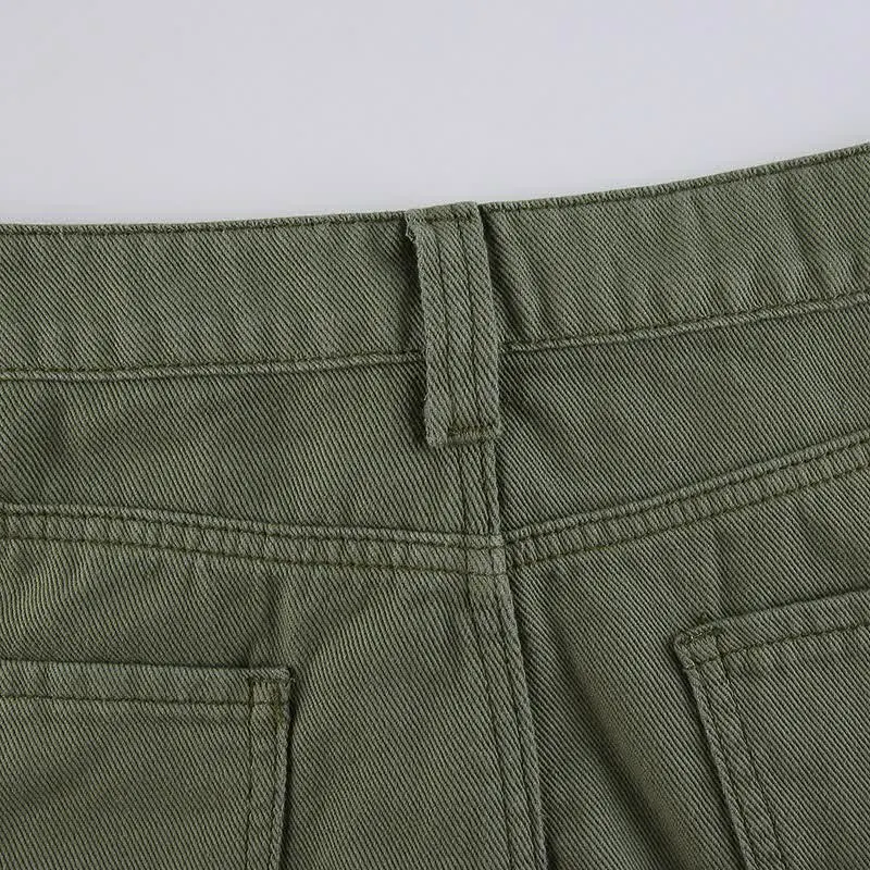 Multi Pocket Cargo A-line Skirt
