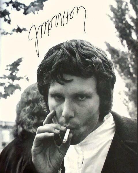 REPRINT - JIM MORRISON The Doors Smoking Singer Signed 8 x 10 Photo Poster painting Poster