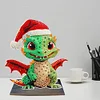 Diamond Painting Christmas Dragon Wooden Desktop Ornament
