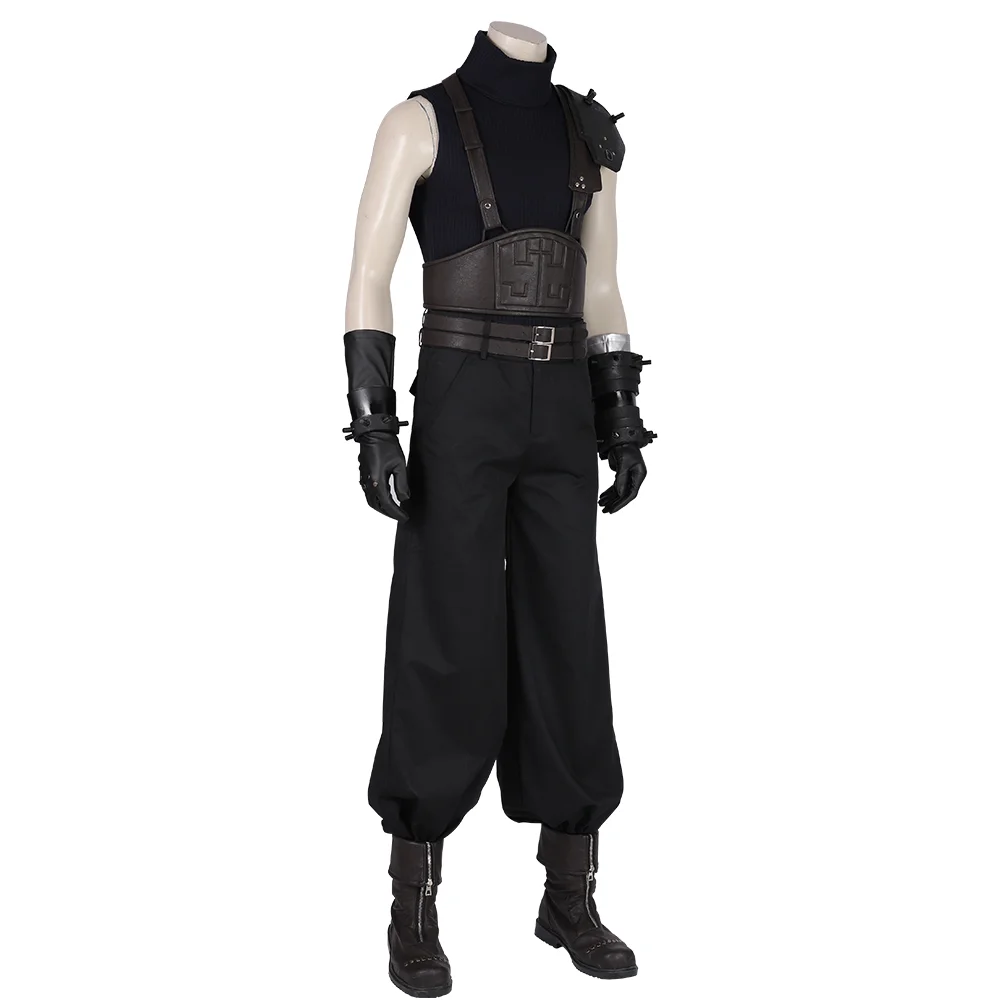 Cloud Strife Outfit Final Fantasy VII Remake Navy Blue Cosplay Costume