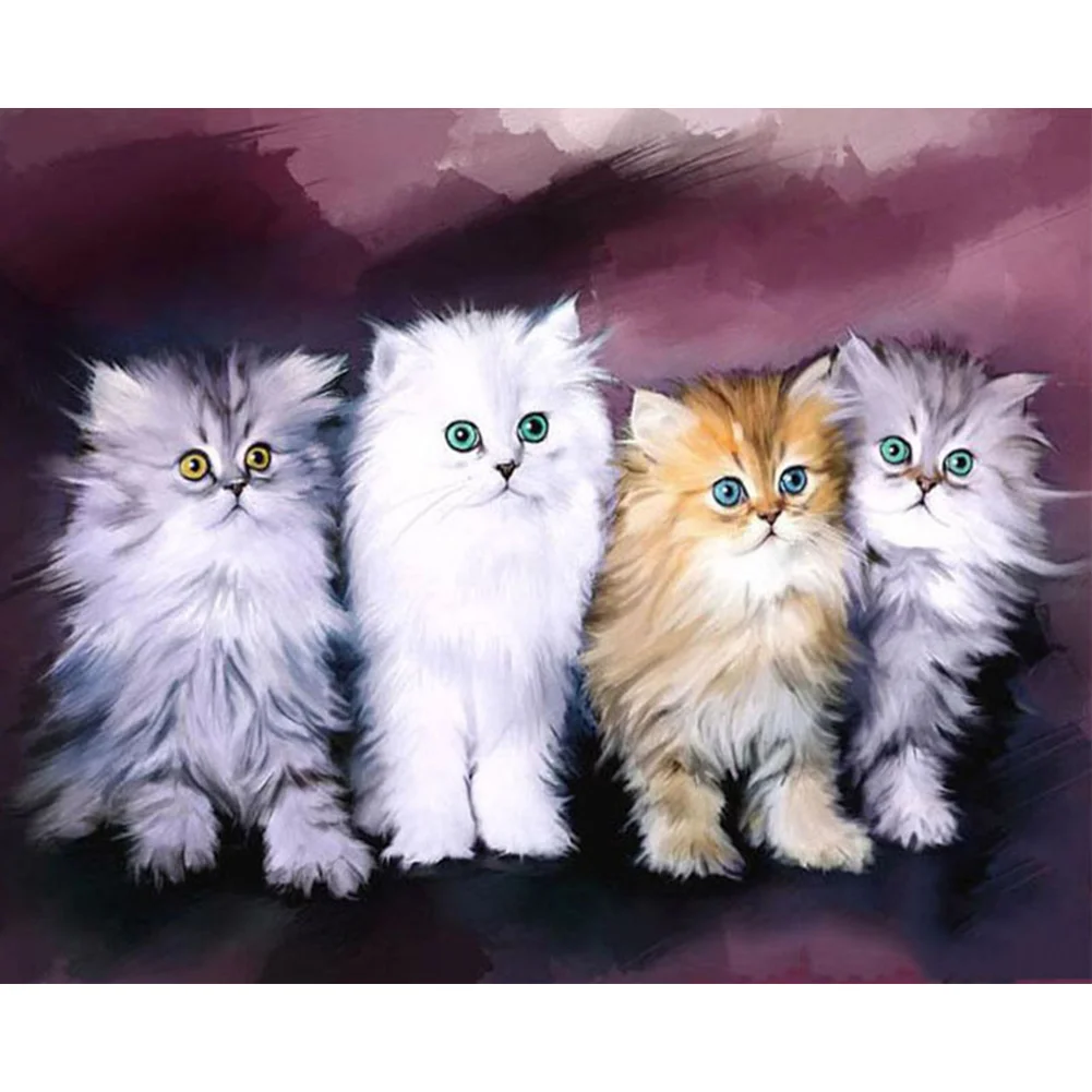 Full Round Diamond Painting - Cats(30*40cm)