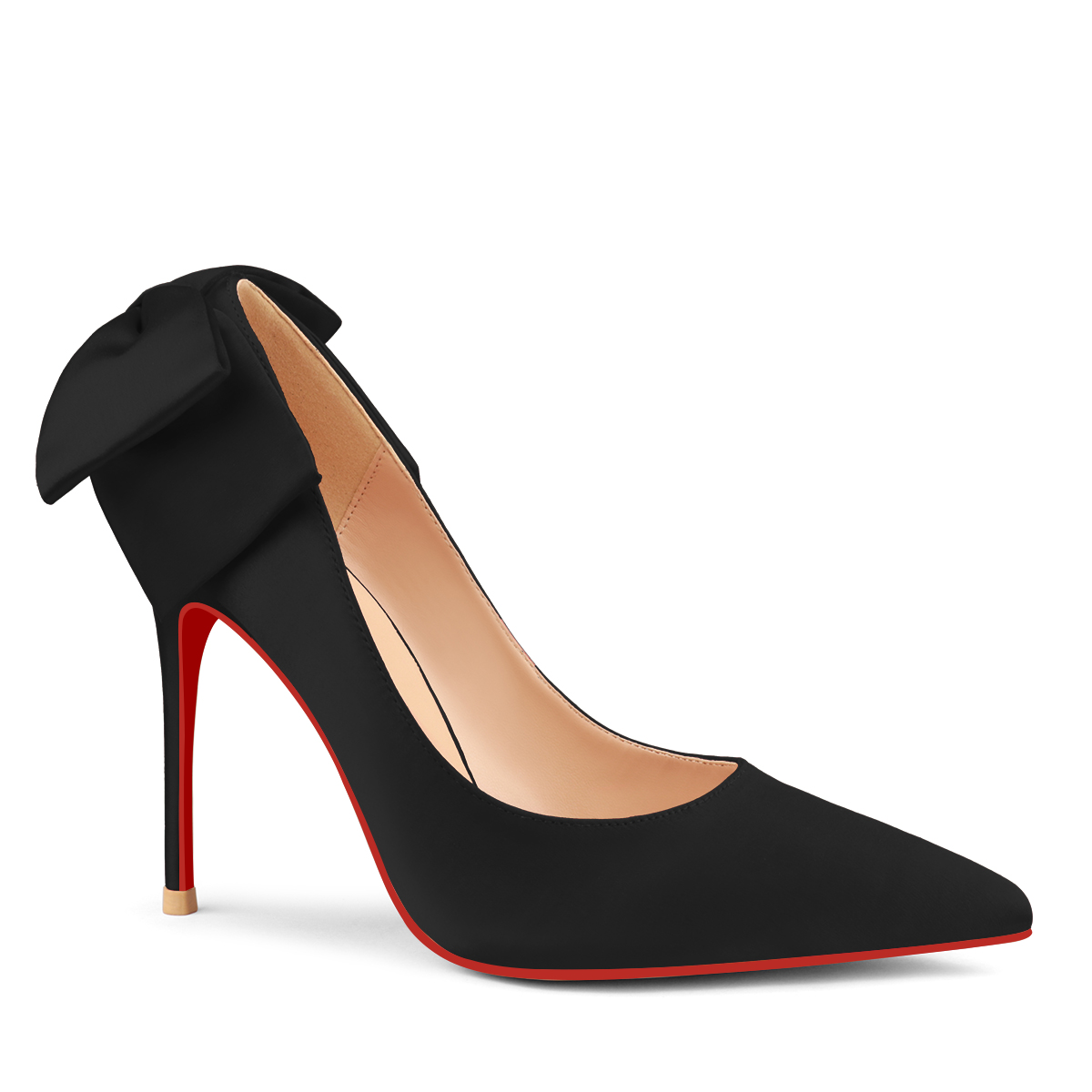 100mm Women's Silk Stiletto Pumps Pointed Toe Bridal Wedding Heel Party Shoes-vocosishoes