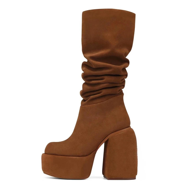 VCshoes Shoes  Minimalist Fashionable Solid Color Knee Length Boots  European American Fashion Party Autumn Winter Women's Shoes