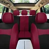 FH Group Car Seat Covers Full Set Cloth,Universal Fit combo,Washable Automotive Seat Covers,Low Back Front Seat Covers,Airbag Compatible,Split Bench Rear Seat for SUV,Sedan,Van Burgundy