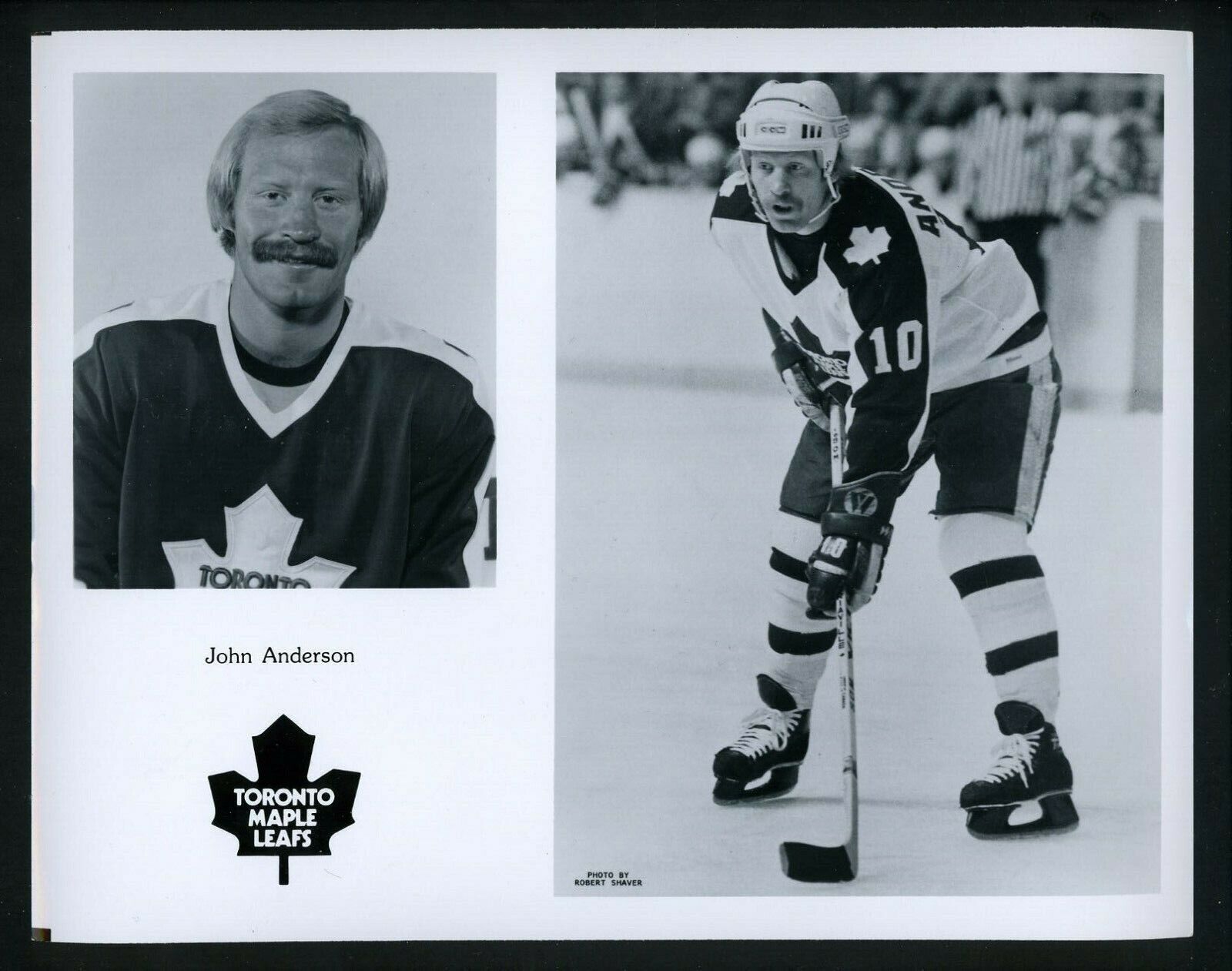 John Anderson circa 1970's team issued Press Photo Poster painting Toronto Maple Leafs