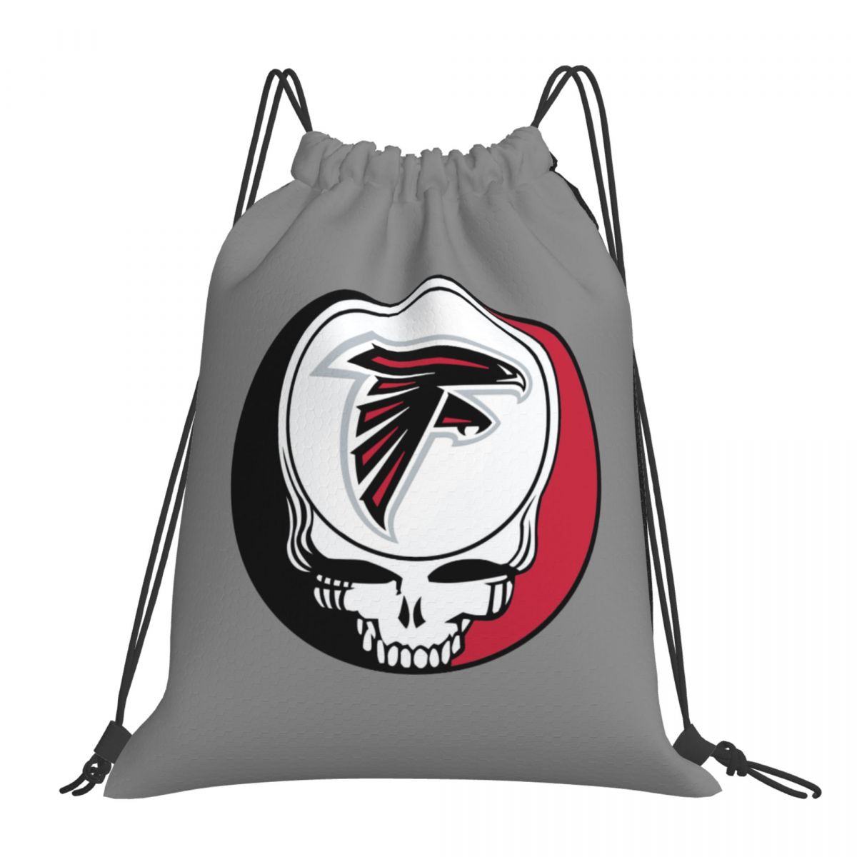 Atlanta Falcons Skull Logo Foldable Sports Gym Drawstring Bag