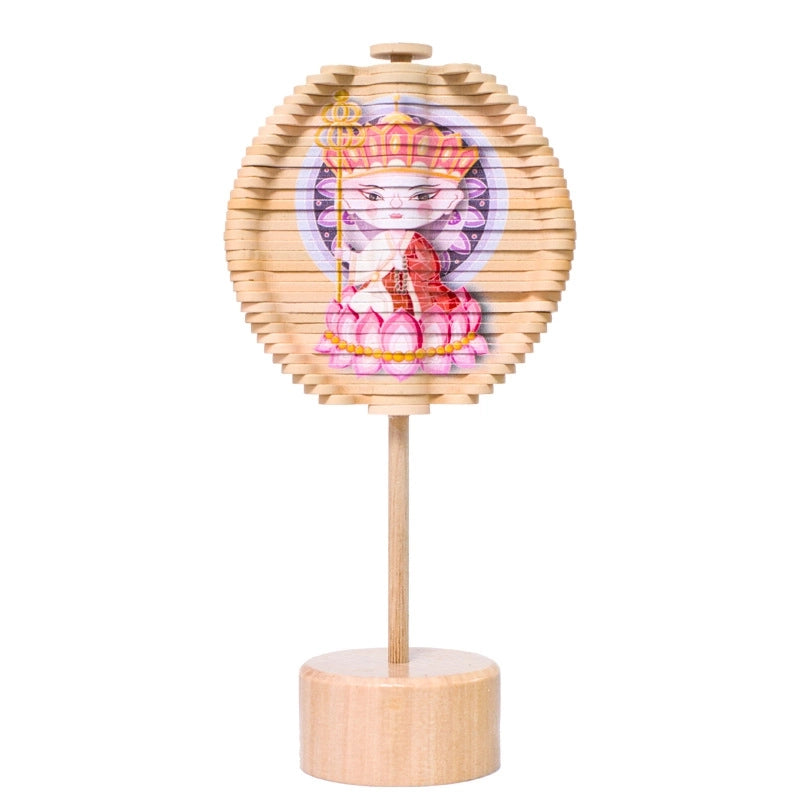 Wooden Color Rotating Lollipop Young Children Early Education Cognitive Creative Toys