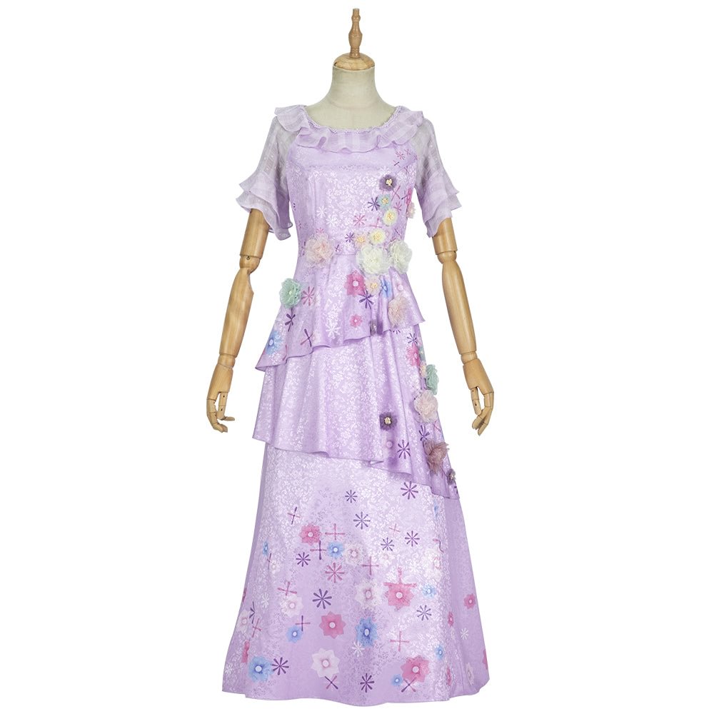 Encanto Isabela Madrigal Cosplay Costume Purple Dress