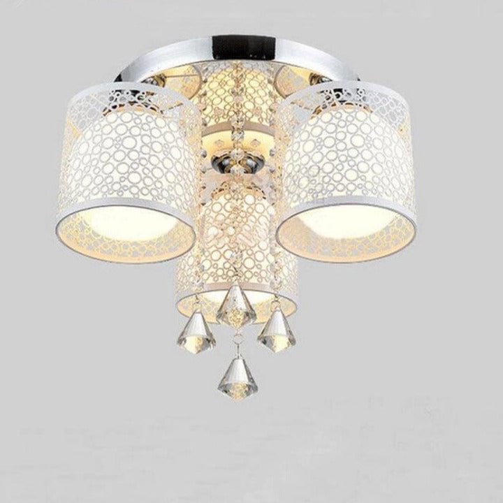 New Round LED Crystal Pendant Light For Living Room Indoor Lamp With Remote Controlled Luminaria Home Decoration