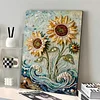 DIY Framed Pearl Painting - Handmade Self-Adhesive Pearls - Sunflower