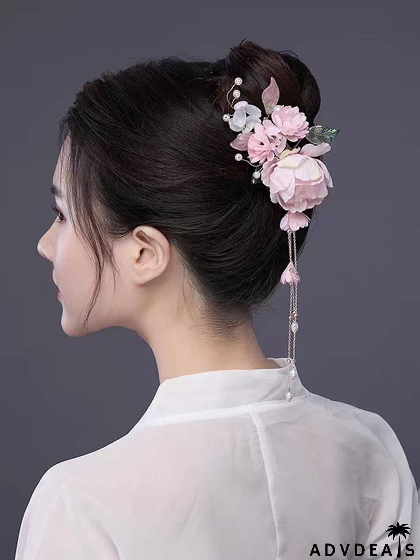 Flower Decor Hair Clip