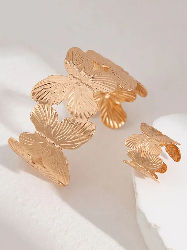 Geometric Flower Shape Rings Accessories Bracelet Accessories GOLD-B-One_size