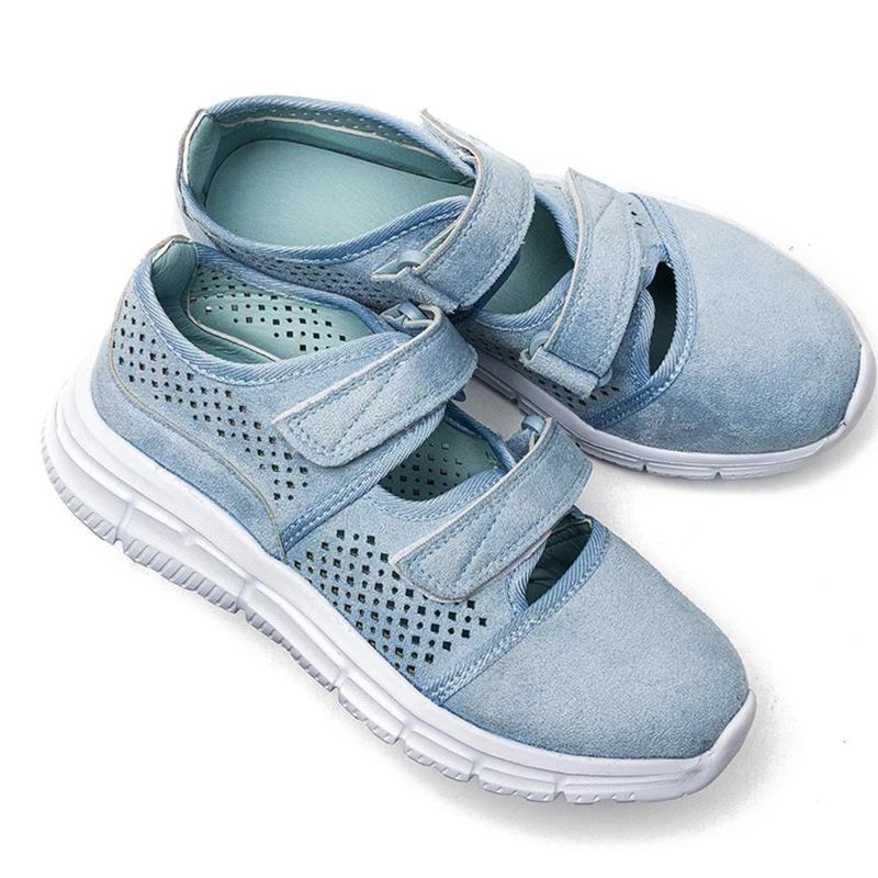 Breathable Mesh Hook Loop Flat Sneakers | 168DEAL