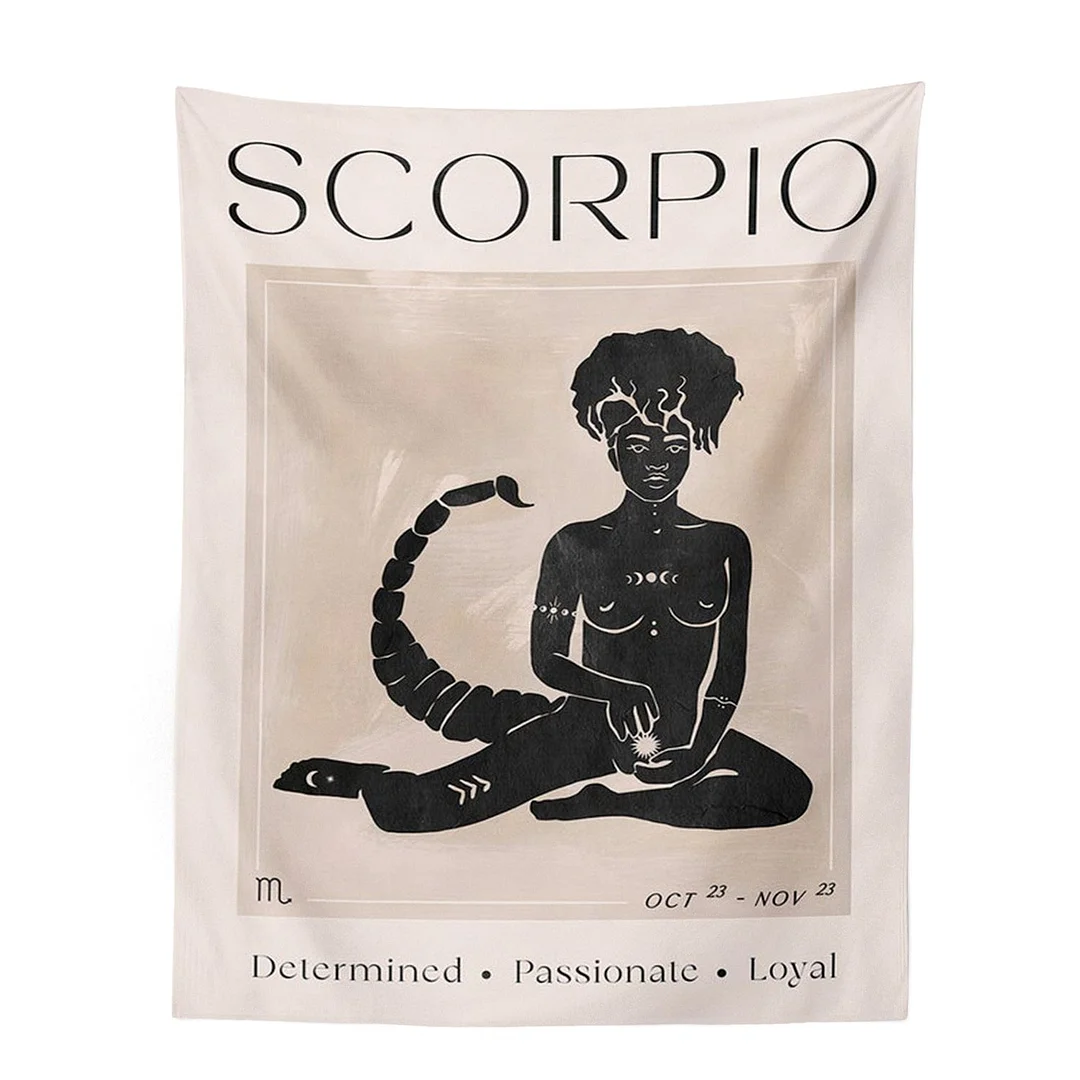 Astrology Sun Moon Constellation Tapestry Wall Hanging Witchcraft Decoration Bedroom Small Celestial Psychedelic Tapestry Fabric