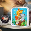 DIY Kitten Special Shape Diamond Painting Clock