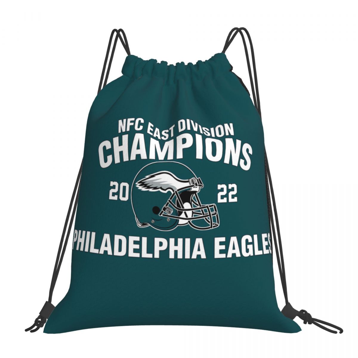 Philadelphia Eagles 2022 NFC East Division Champions Drawstring Bags for School Gym