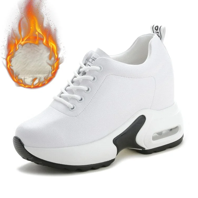 Fujin Wedge Heel Platform Dad Shoes Chunky Sneakers Air Mesh Breathable Women Sneakers Pumps Summer Shoes Soft Leather Shoes