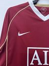 2006/2007 Retro Long Sleeve Manchester United Home Football Shirt 1:1 Thai Quality