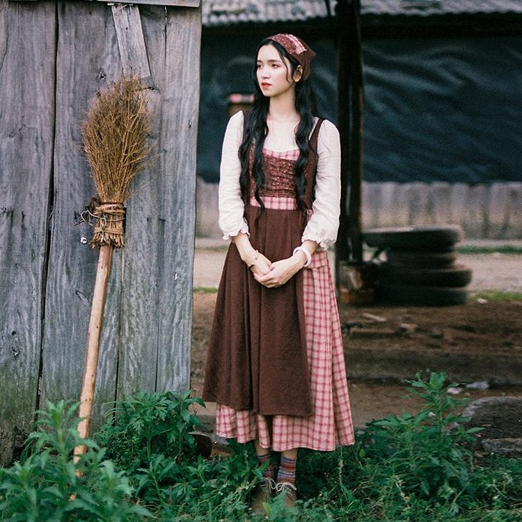 Countrycore Cinderella Patchwork Dress + Babushka QueenFunky