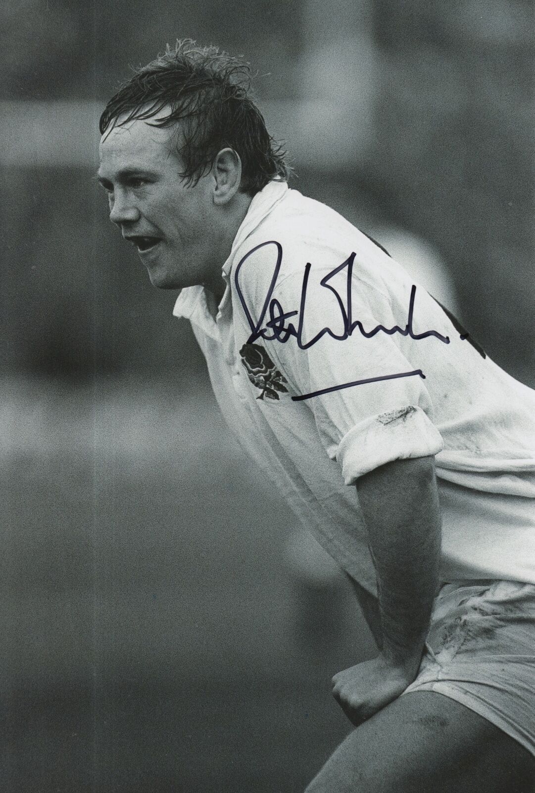 Peter Wheeler Hand Signed England Rugby 12x8 Photo Poster painting.