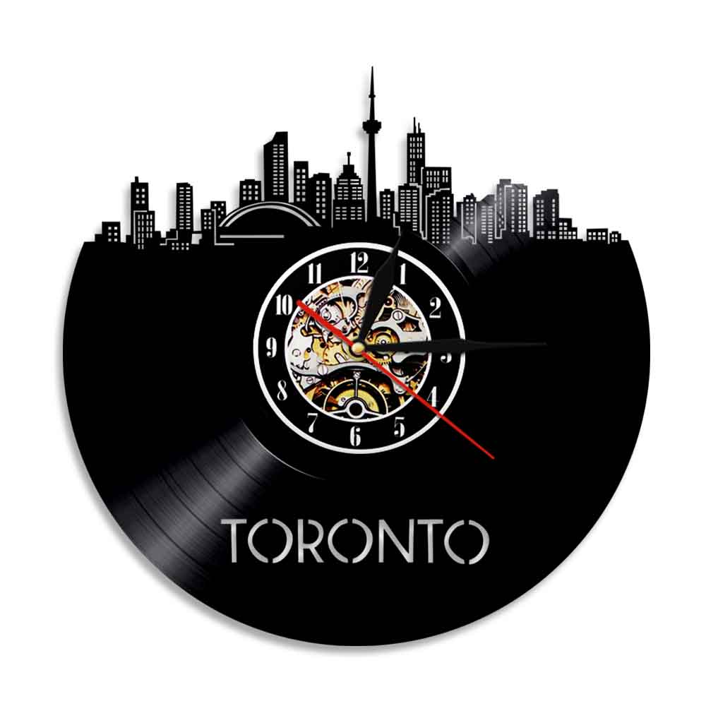 

Ontario Cityscape Toronto W - Vinyl Record Wall Clock - Without LED, 501 Original