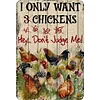 Chickens Warning- Vintage Metal Signs(12*16Inch)