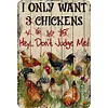 (Multi Style) poulet - Panneaux en &eacute;tain m&eacute;tallique(30*40cm)