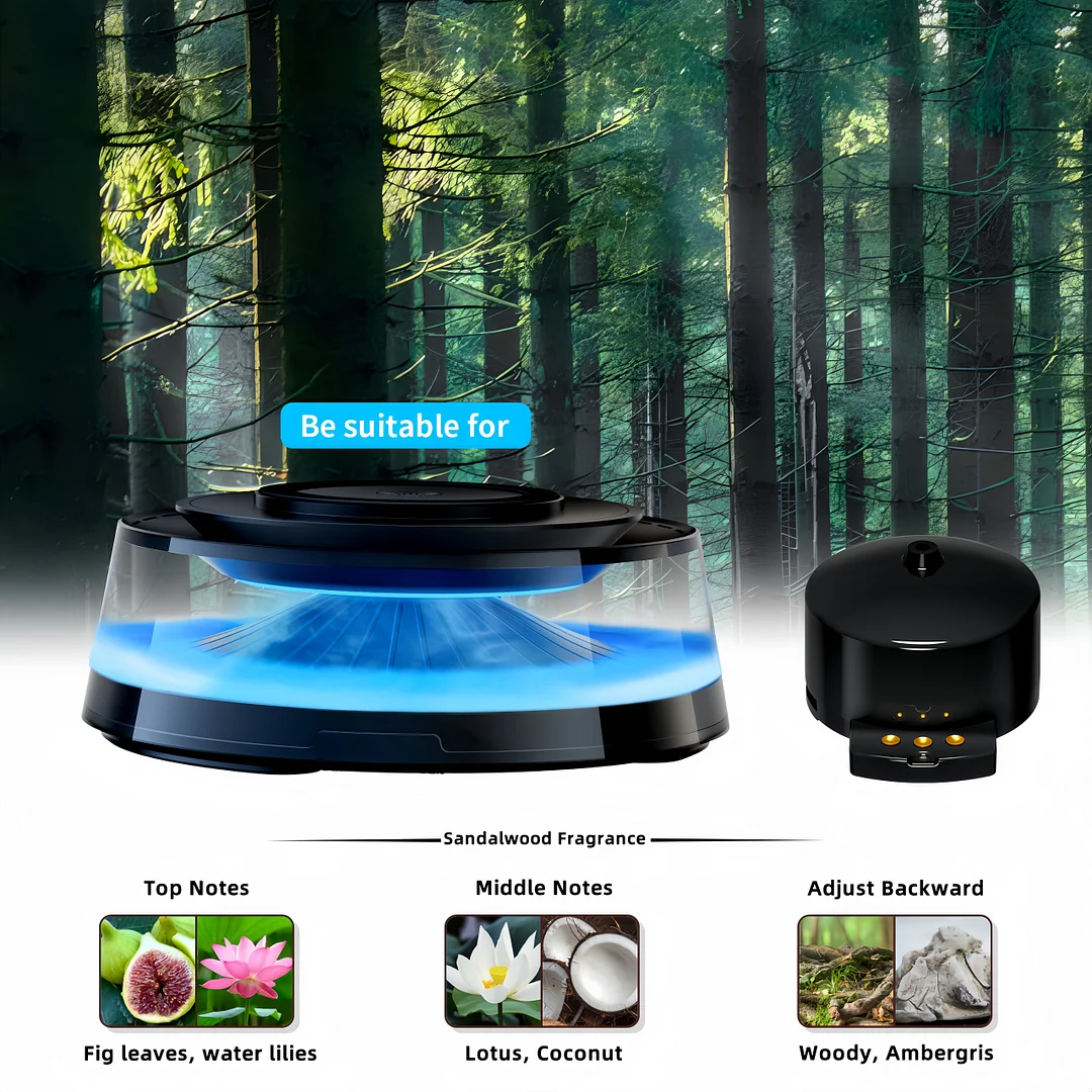 Wireless magnetic charger Atmosphere light Audio Cloud viewing Car aromatherapy