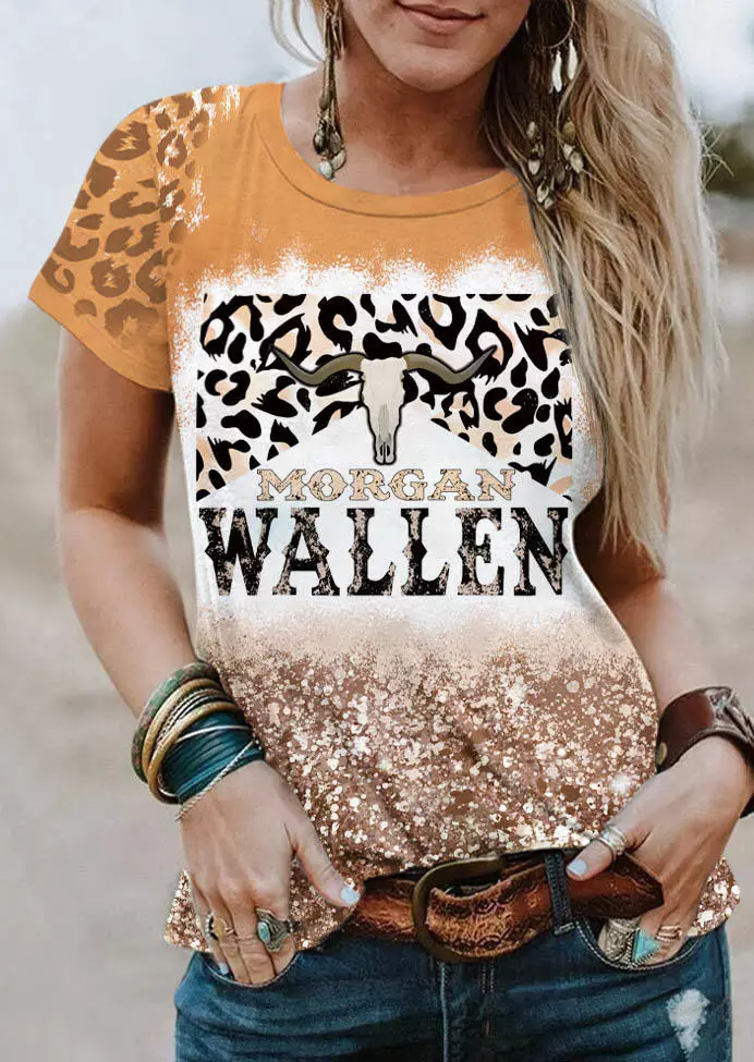 Leopard Short Sleeve Blouse