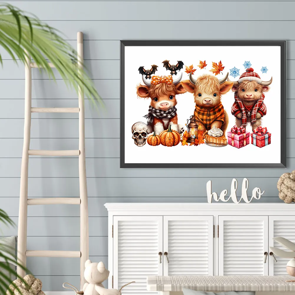 Diamond Painting - Full Round Drill - Halloween Yak(Canvas|40*30cm)