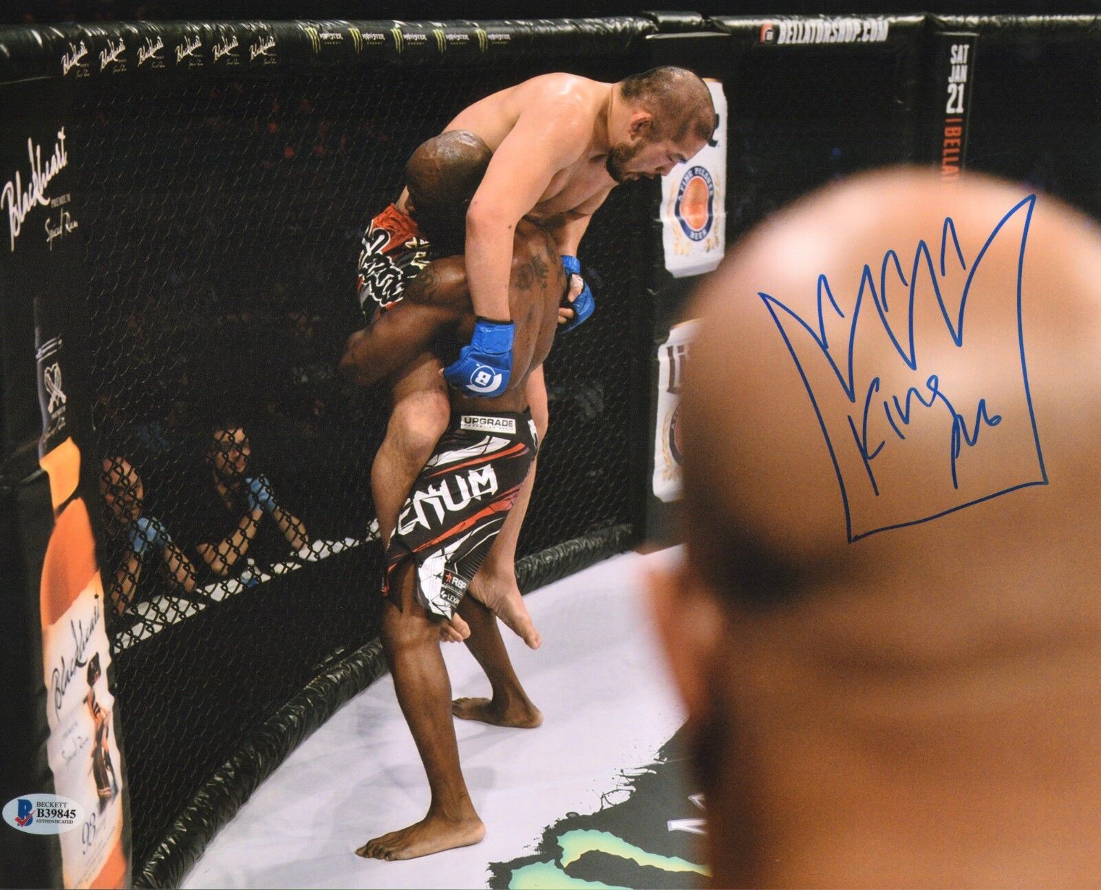 King Mo Lawal Signed 11x14 Photo Poster painting BAS Beckett COA Bellator MMA Picture Autograph