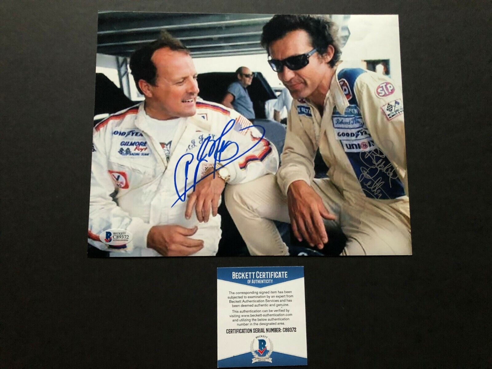 Richard Petty AJ Foyt Rare! signed autographed racing 8x10 Photo Poster painting Beckett BAS coa