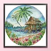 Island-14CT Stamped Cross Stitch 37*37cm/14.57*14.57in