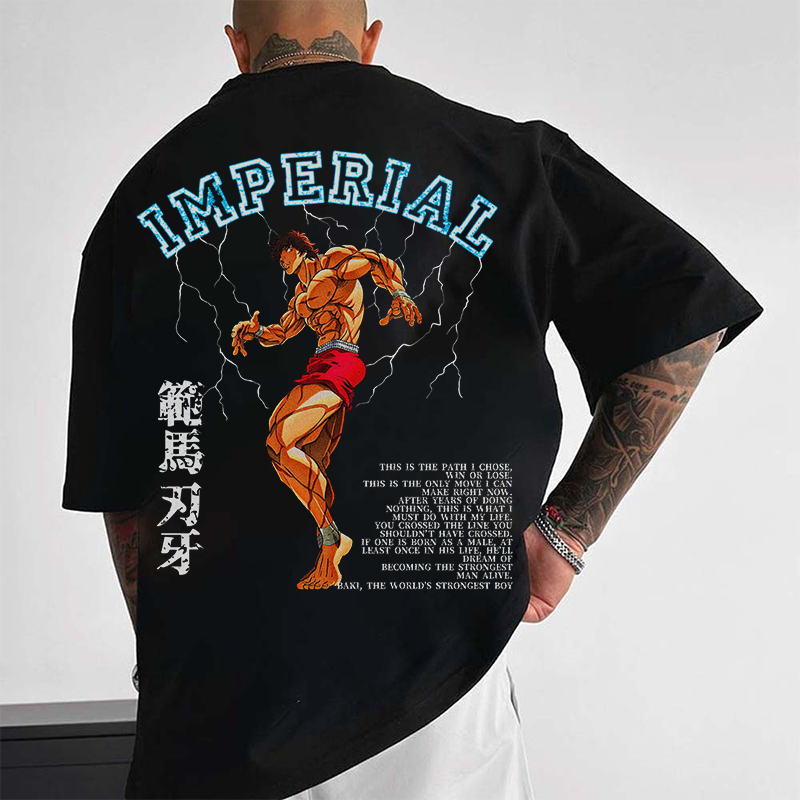 Hanma Baki Printed Men's Oversized T-shirts
